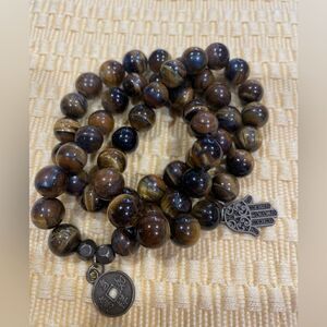 Tiger Eye Beaded Bracelet Set of 3